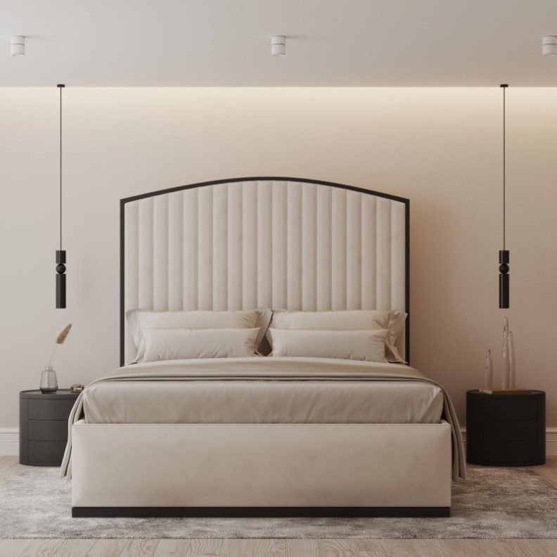 Curvo Metal Bed